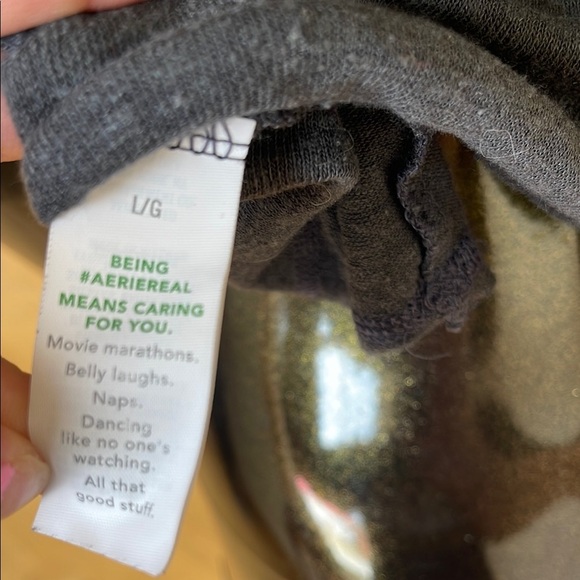 Aerie gray Black Crop Tank Top - Picture 5 of 6